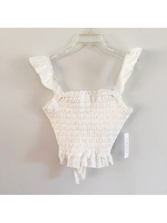 KIRIOUS LOS ANGELES Tops - NWT Kirious Women 100% Cotton Eyelet Tie Back Top Medium Cottage Boho Coquette